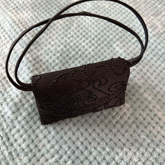 Chic Black Beaded Women's Clutch - Picture 2 of 5